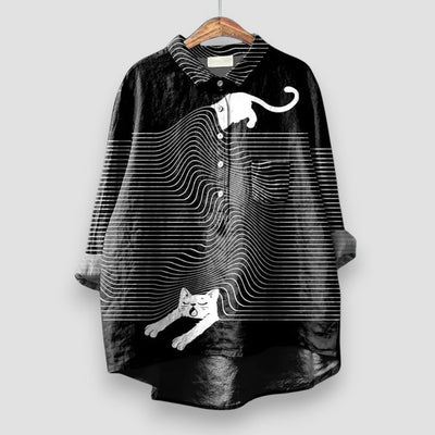 Mila | Blouse met Hondenprint