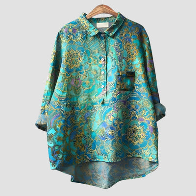 Noor | Opvallende blouse met unieke print