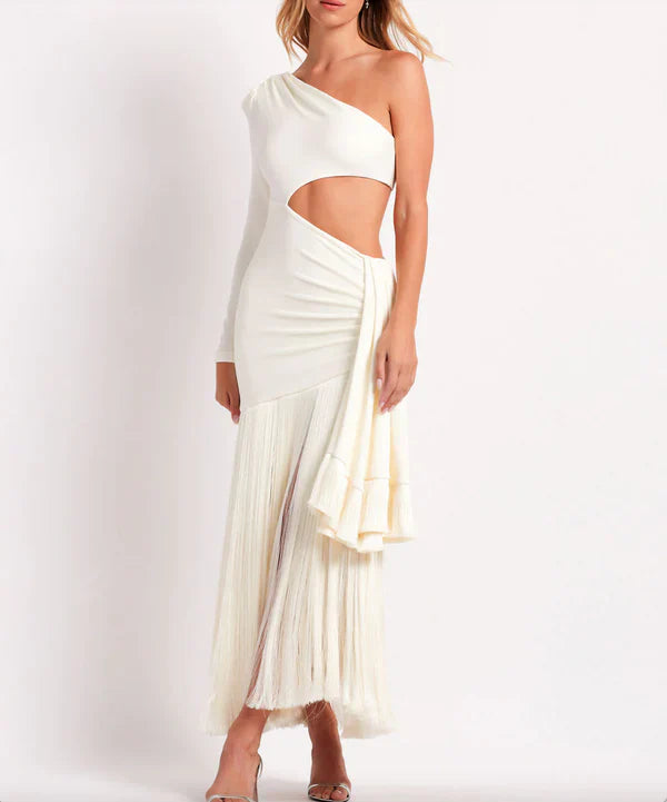 Tamara – Asymmetrische cut-out feestjurk