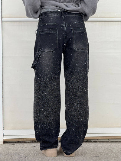 Vera | Shiny Denim Jeans met Losse Pasvorm