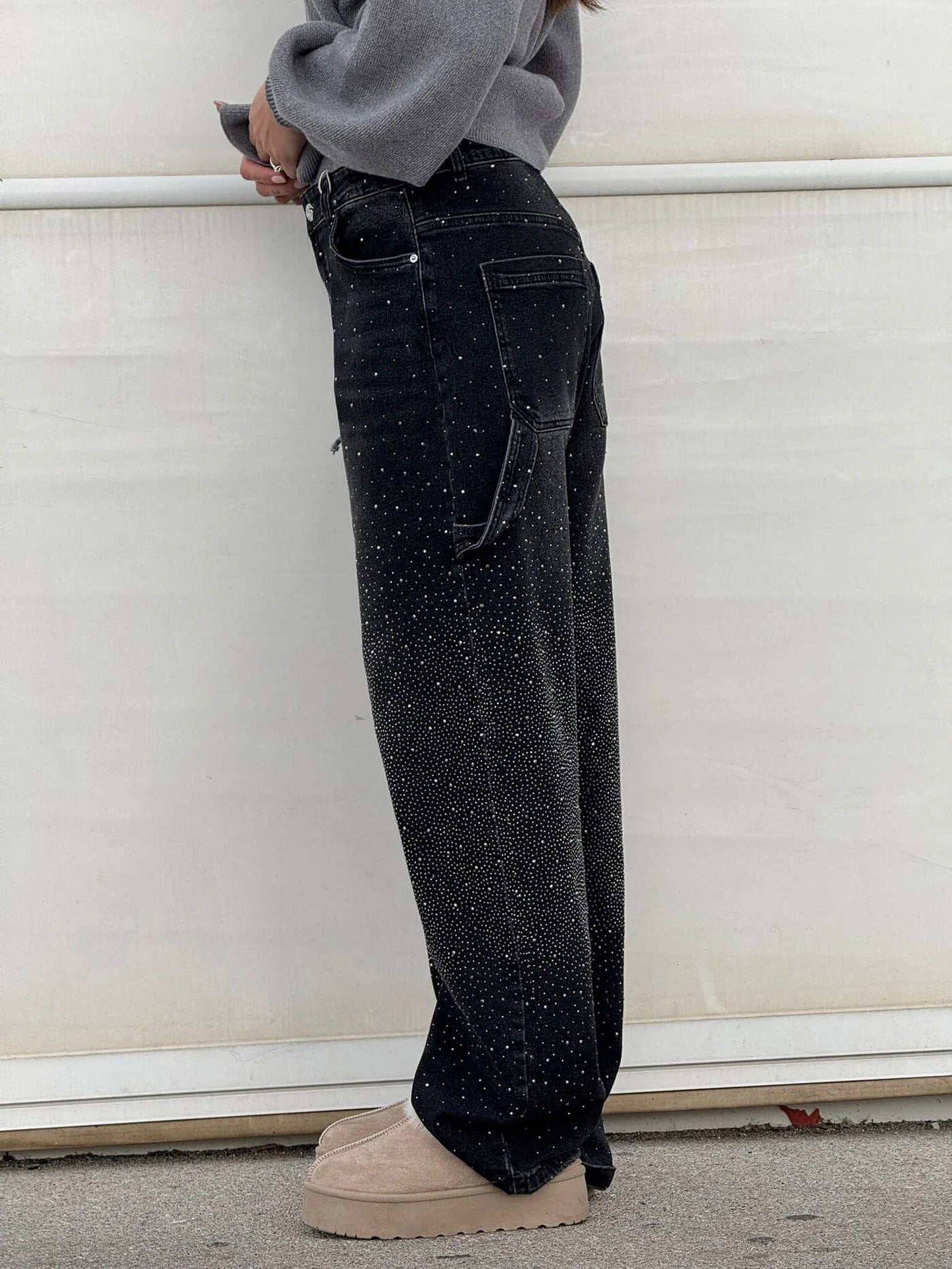 Vera | Shiny Denim Jeans met Losse Pasvorm