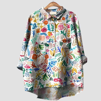 Noor | Opvallende blouse met unieke print